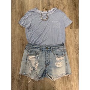 Blue soft tee